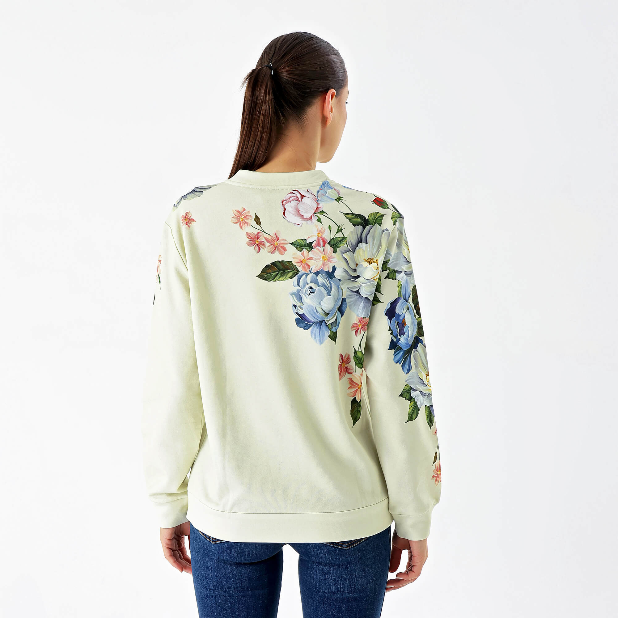 Dolce&Gabbana - Nile Green Floral Print Sweatshirt